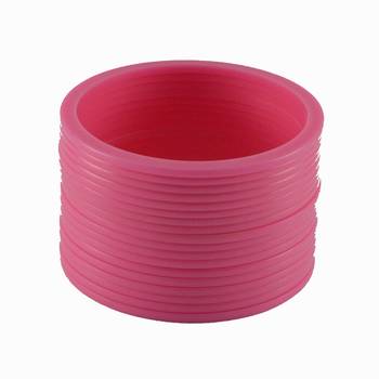 Extra Large Size Metal Bangle Color Pink 2