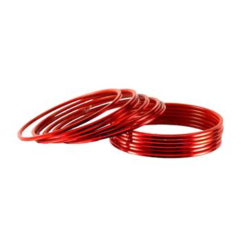 Extra Large Size Metal Bangle Color Red 1