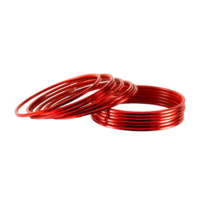 Extra Large Size Metal Bangle Color Red