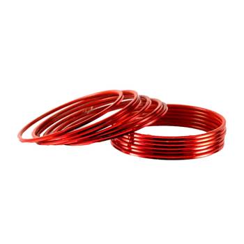 Extra Large Size Metal Bangle Color Red 2