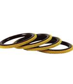 Extra Large Size Brass And Acrylic Bangle Color Maroon