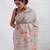 Grey Pure Georgette Saree With Blouse Piece