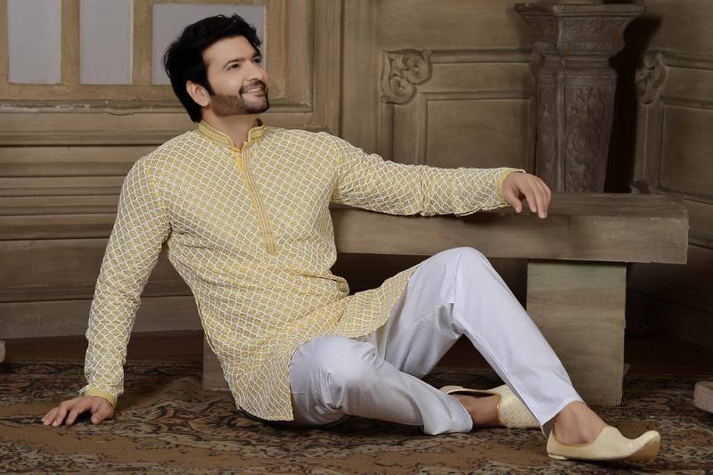 Arruga stylish golden sequins kurta pajama