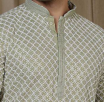 Arruga stylish golden sequins kurta pajama 2