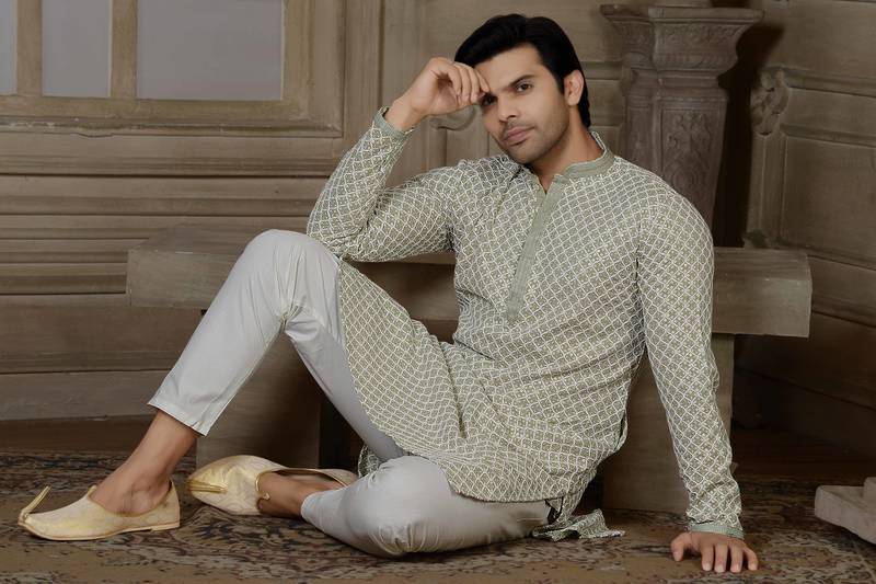 Arruga stylish golden sequins kurta pajama