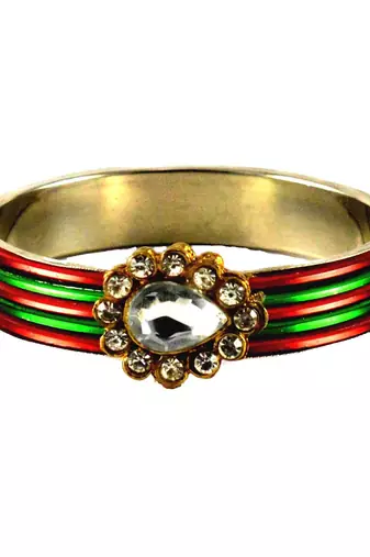 Extra Large Size Brass And Metal Bangle Color Multicolor
