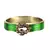 Extra Large Size Brass And Metal Bangle Color Green