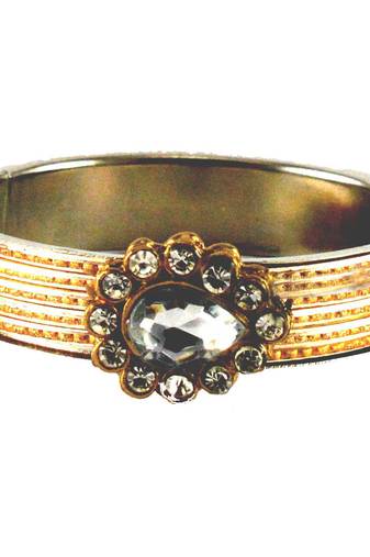 Extra Large Size Brass And Metal Bangle Color Golden