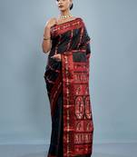 Black Baluchari Pure Silk Saree With Blouse Piece