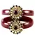 Extra Large Size Brass And Acrylic Bangle Color Maroon