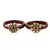 Extra Large Size Brass And Acrylic Bangle Color Maroon