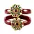 Extra Large Size Brass And Acrylic Bangle Color Maroon