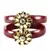 Extra Large Size Brass And Acrylic Bangle Color Maroon