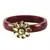 Extra Large Size Brass And Acrylic Bangle Color Maroon