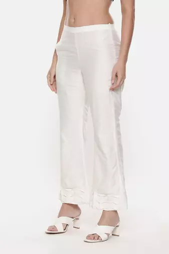 Ivory Silk Pants