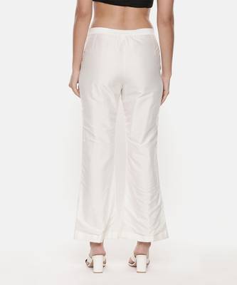 Ivory Silk Pants 4