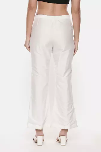 Ivory Silk Pants
