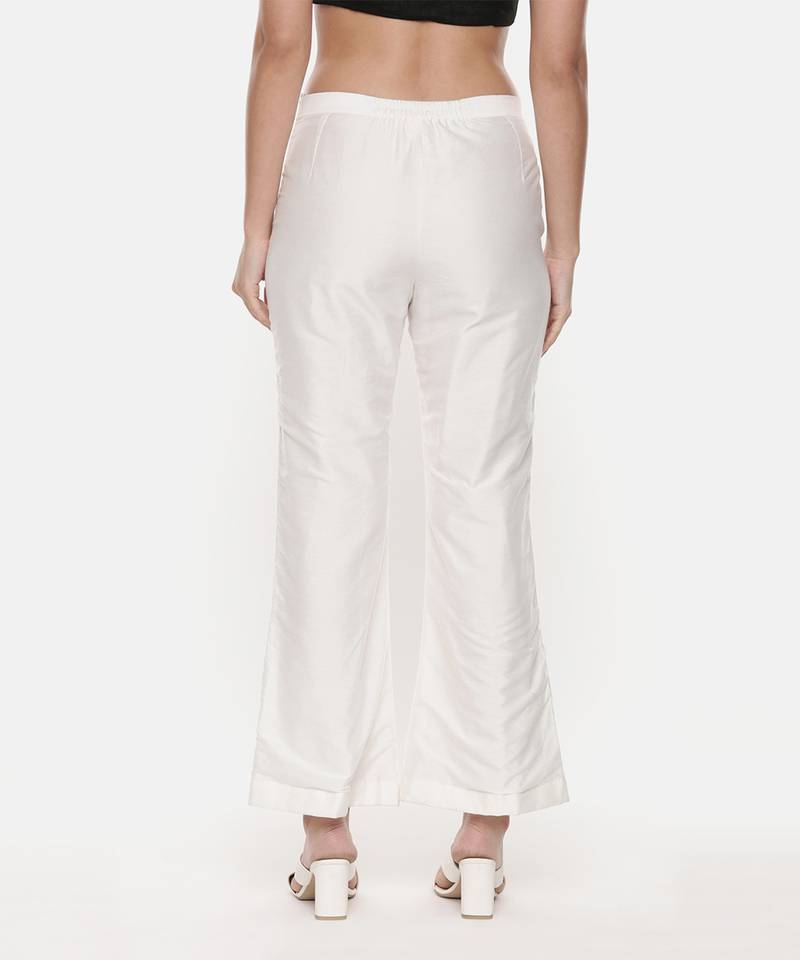 Ivory Silk Pants
