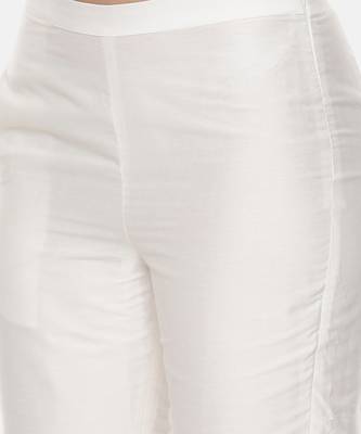 Ivory Silk Pants 5