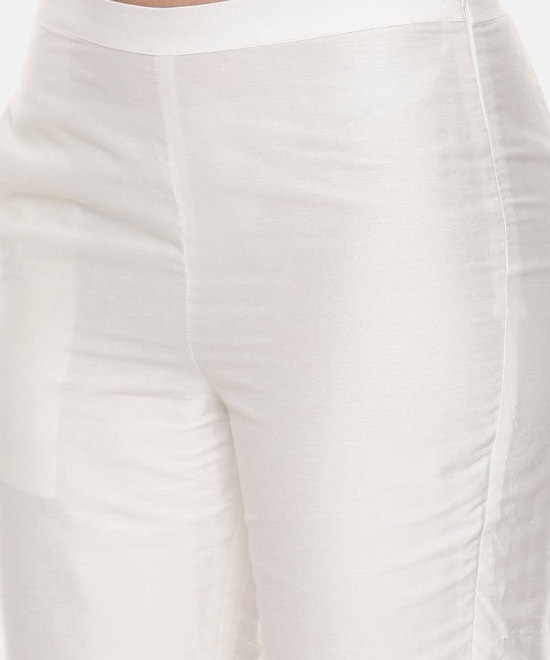 Ivory Silk Pants