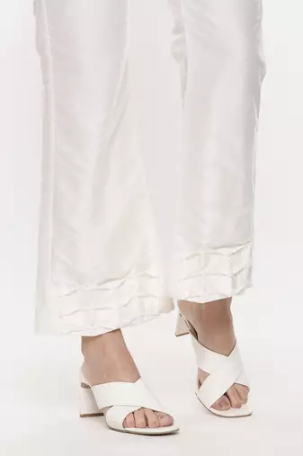 Ivory Silk Pants