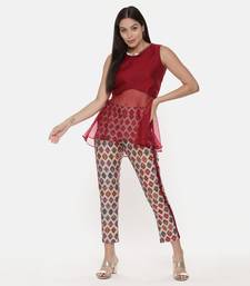 Silk Chanderi Printed Pants