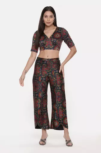 Silk Chanderi Printed Pants
