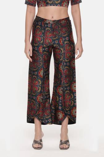 Silk Chanderi Printed Pants