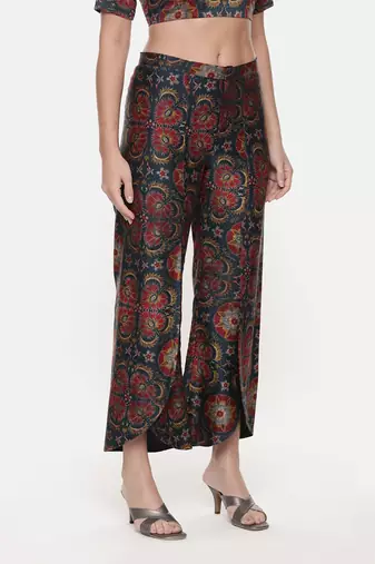 Silk Chanderi Printed Pants