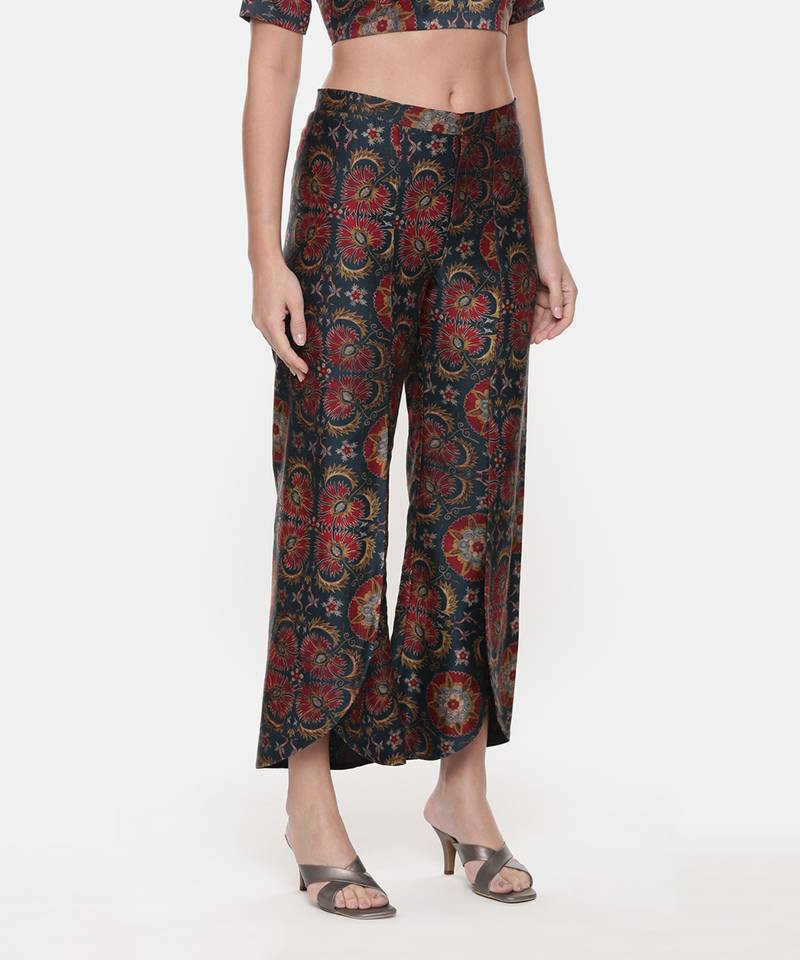 Silk Chanderi Printed Pants