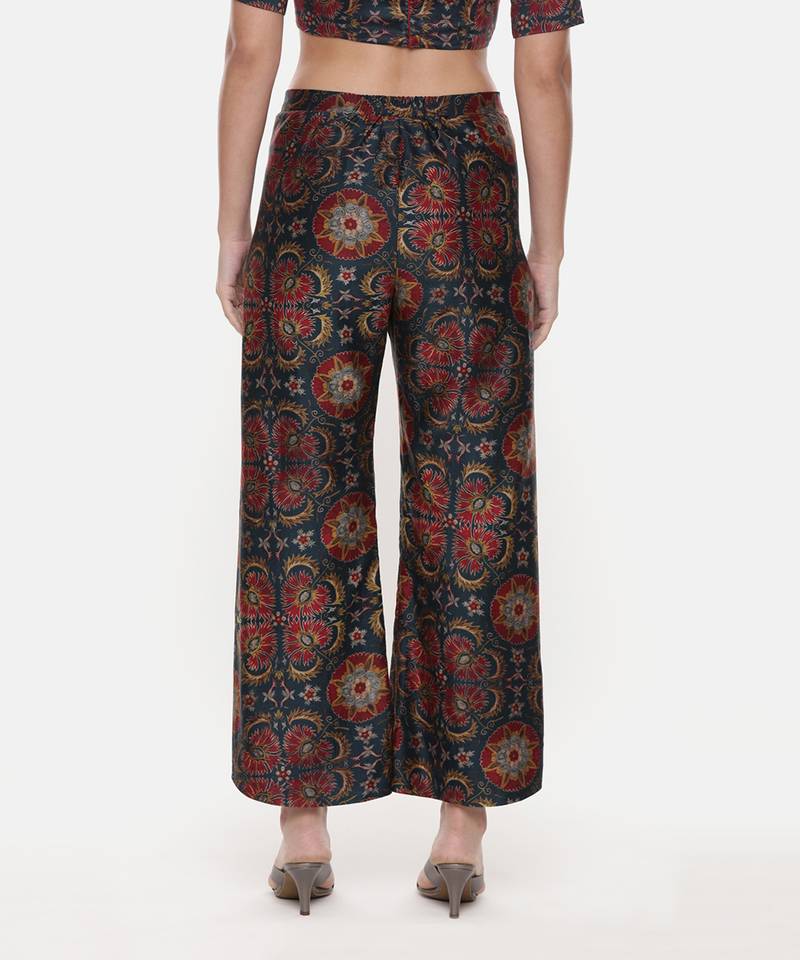 Silk Chanderi Printed Pants