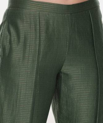 Chanderi Kota Green Tappered Pant 6