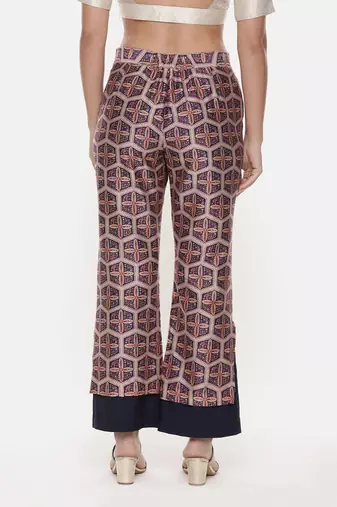 Silk Chanderi Printed Pants