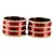 Extra Large Size Brass And Metal Bangle Color Red