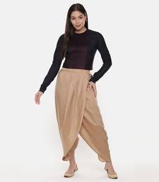 Rust Gold Silk Dhoti Pant