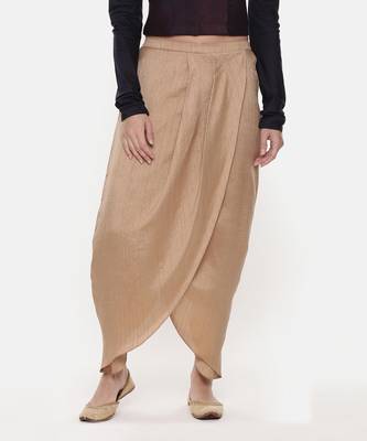 Rust Gold Silk Dhoti Pant 1