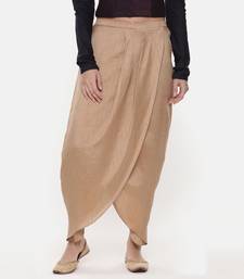 Rust Gold Silk Dhoti Pant