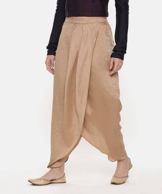 Rust Gold Silk Dhoti Pant 3