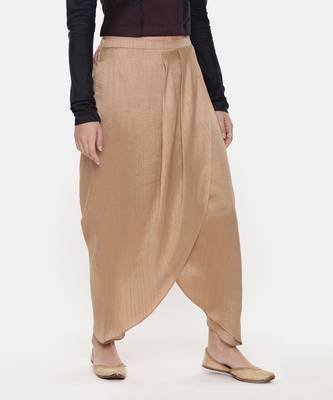 Rust Gold Silk Dhoti Pant 4