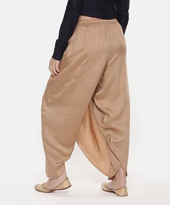 Rust Gold Silk Dhoti Pant 5