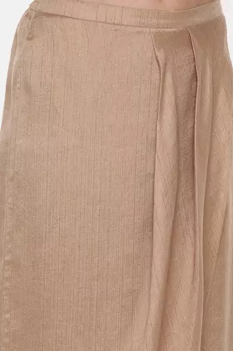 Rust Gold Silk Dhoti Pant