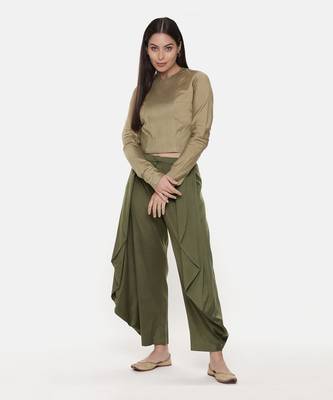 Silk Pintuck Gold Long Blouse 2