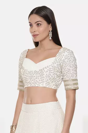 Silk Georgette Emb Blouse