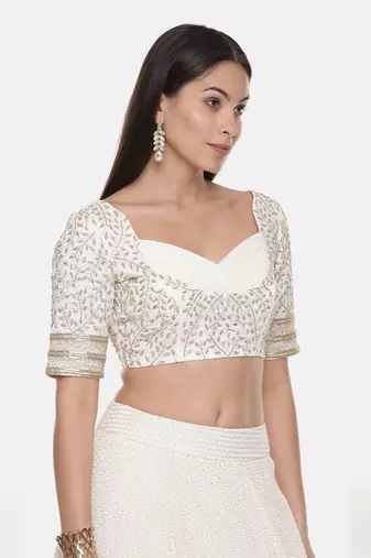 Silk Georgette Emb Blouse
