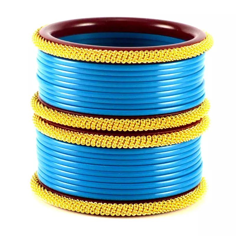 Extra Large Size Brass And Acrylic Bangle Color Turquoise