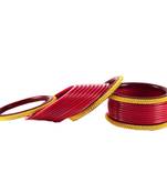 Extra Large Size Brass And Acrylic Bangle Color Gajri