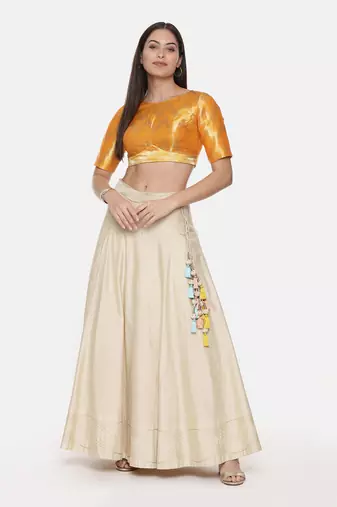 Gold Orange Banares Blouse