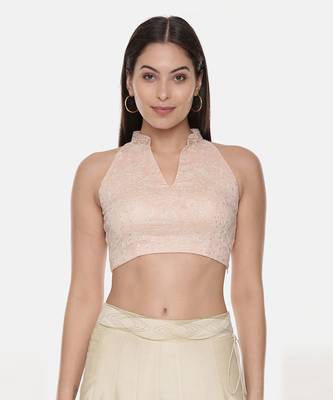 Pink Embroidery Chanderi Blouse 1