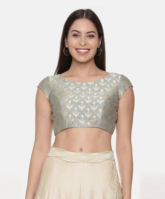Silk Banares Aqua Blouse 1