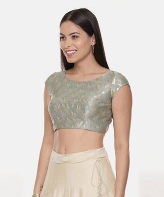 Silk Banares Aqua Blouse 3